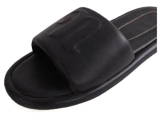 Sandali Nanushka in pelle nera Nero - vista 5