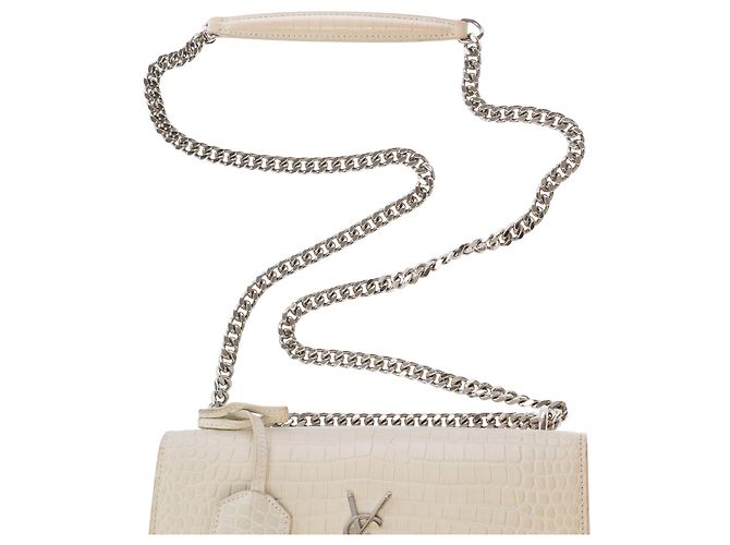 Borsa YVES SAINT LAURENT in Pelle Beige - 103693 - vista 10