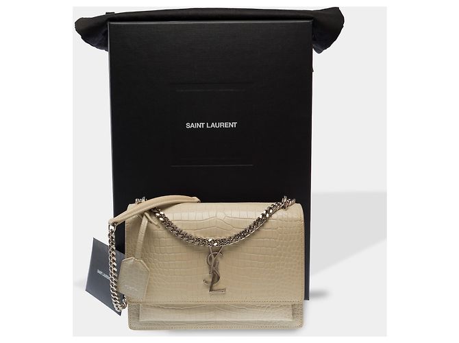 Borsa YVES SAINT LAURENT in Pelle Beige - 103693 - vista 2