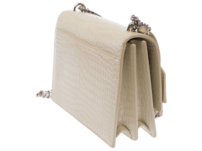 Borsa YVES SAINT LAURENT in Pelle Beige - 103693 - vista 6
