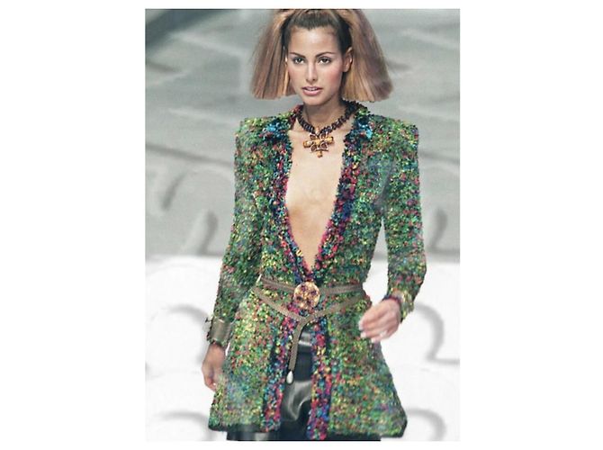 Chanel Runway Fantasy Rainbow Wolljacke Mehrfarben - Ansicht 2
