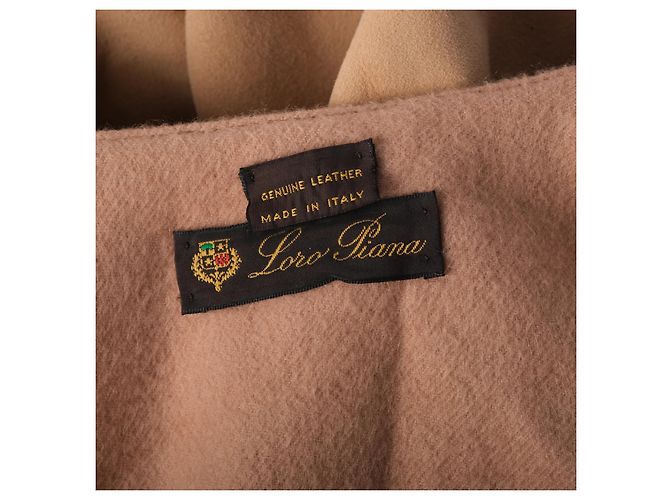 Capa de gamuza con flecos Loro Piana Beige - vista 6