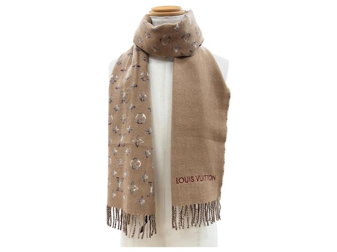 Louis Vuitton Modello 2024 Stole in Cashmere Marrone - vista 2