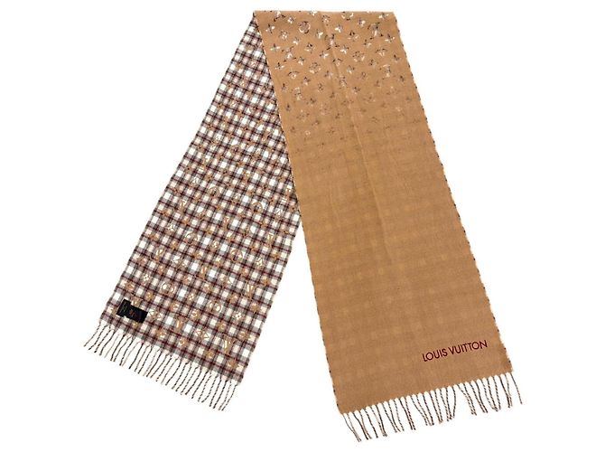 Louis Vuitton Modello 2024 Stole in Cashmere Marrone - vista 3