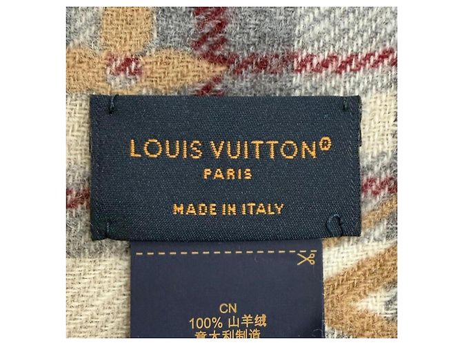 Louis Vuitton Modello 2024 Stole in Cashmere Marrone - vista 7