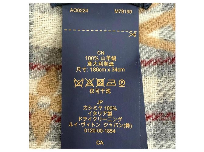 Louis Vuitton Modello 2024 Stole in Cashmere Marrone - vista 8
