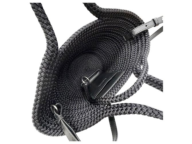 Borsa Cesto 2-Way Balenciaga Ibiza Small Strap Logo Nero - vista 7