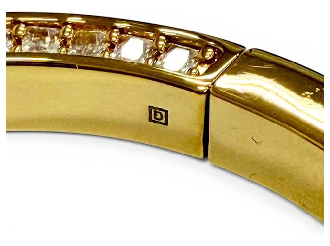 Bracciale rigido GUCCI Blondie con G interlocking e strass D'oro - vista 11
