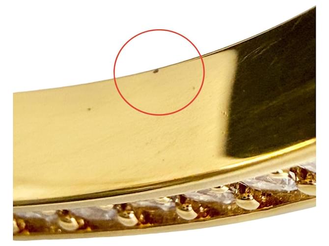 Bracciale rigido GUCCI Blondie con G interlocking e strass D'oro - vista 13