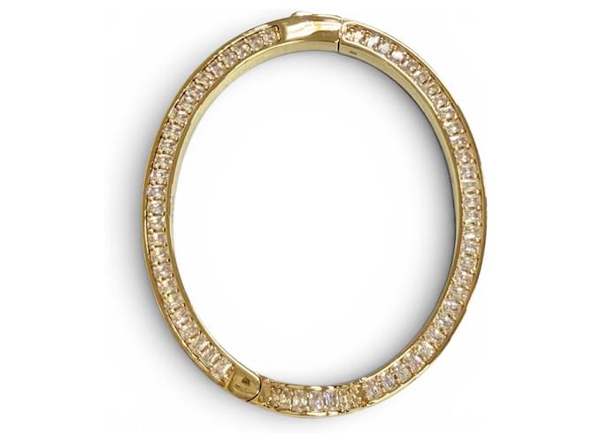 Bracciale rigido GUCCI Blondie con G interlocking e strass D'oro - vista 6