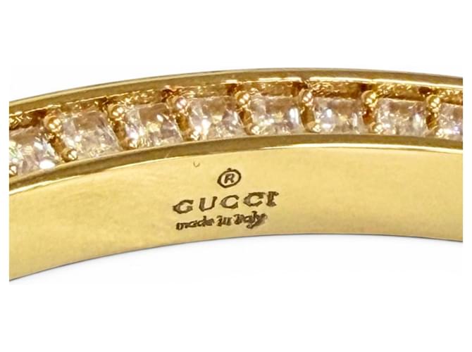 Bracciale rigido GUCCI Blondie con G interlocking e strass D'oro - vista 9