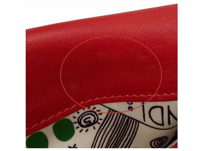 Fendi rote Leder-Kettenbrieftasche - Ansicht 14