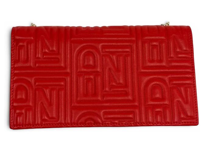 Fendi rote Leder-Kettenbrieftasche - Ansicht 4