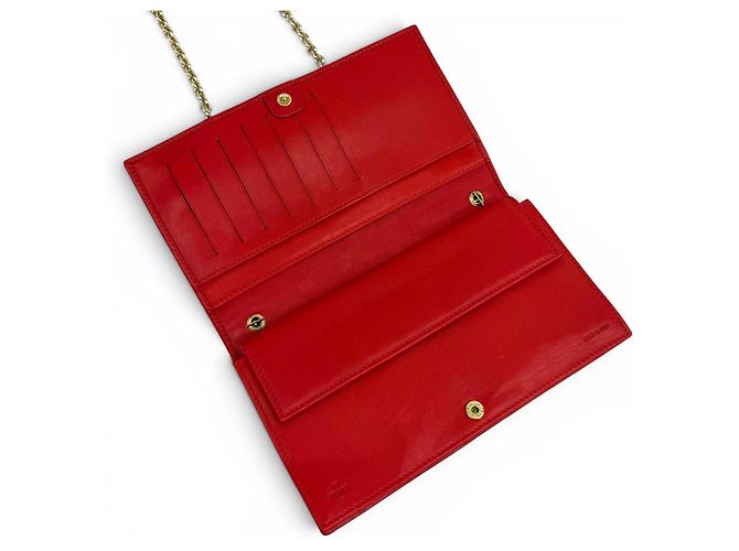 Fendi rote Leder-Kettenbrieftasche - Ansicht 6