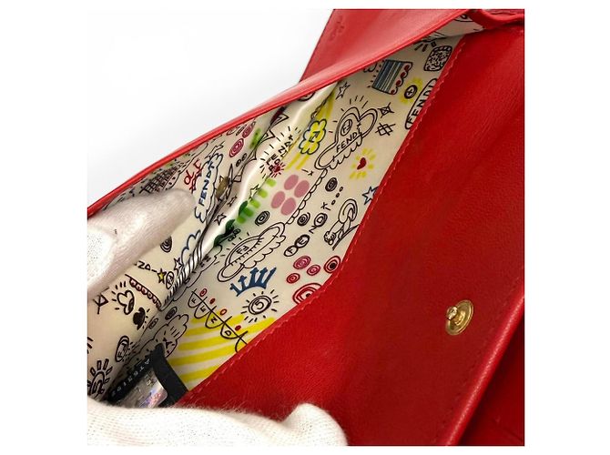 Fendi rote Leder-Kettenbrieftasche - Ansicht 7