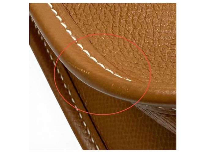 Hermès Borsa a tracolla HERMES Vespa PM Gold in pelle Courchevel D'oro - vista 12