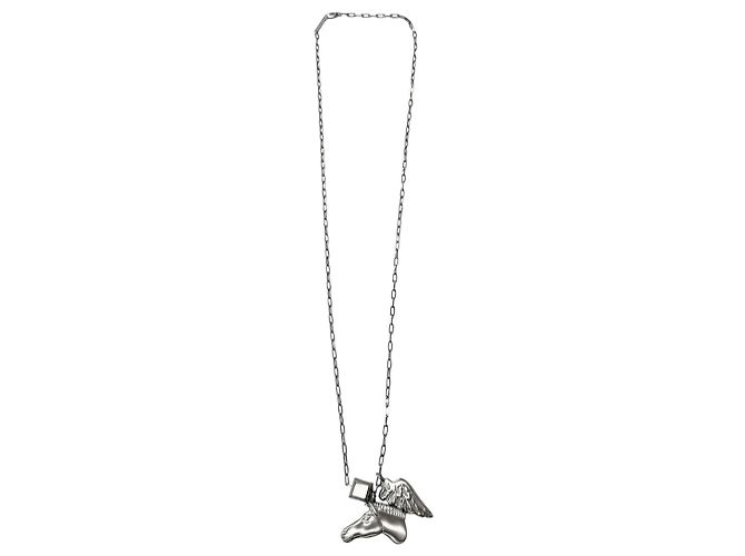 Hermès Collana a catena Hermes Talisman Pegasus Argento - vista 4