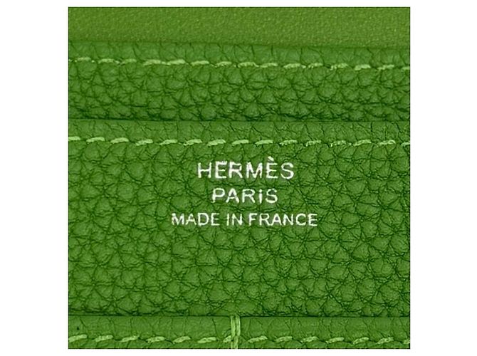 Hermès HERMES Dogon GM Duo Bamboo Togo Leather Long Wallet - vista 12