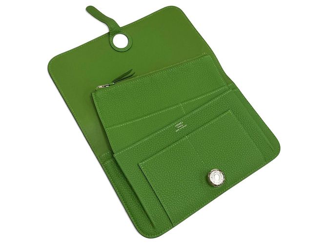 Hermès HERMES Dogon GM Duo Bamboo Togo Leather Long Wallet - vista 5