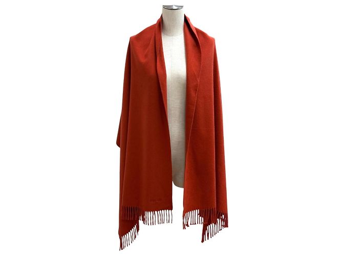 Hermès Stola Hermes 100% Cashmere Rossa Rosso - vista 2