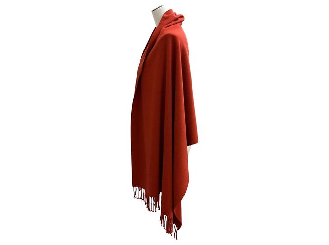 Hermès Stola Hermes 100% Cashmere Rossa Rosso - vista 3