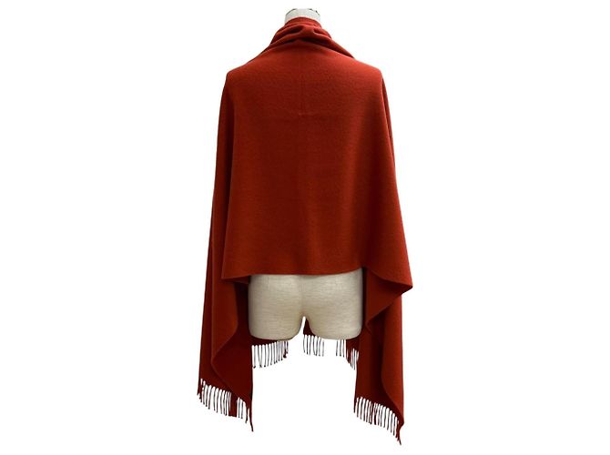 Hermès Stola Hermes 100% Cashmere Rossa Rosso - vista 4