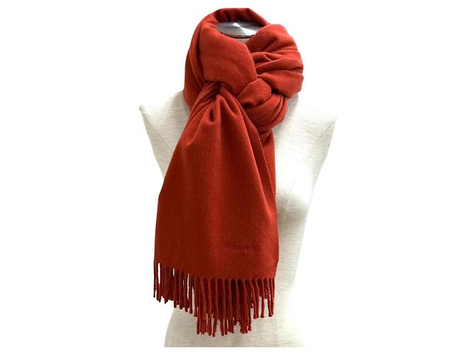Hermès Stola Hermes 100% Cashmere Rossa Rosso - vista 5