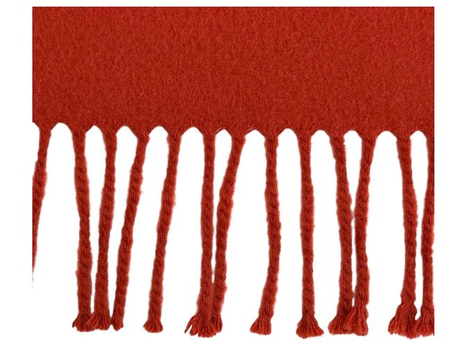 Hermès Stola Hermes 100% Cashmere Rossa Rosso - vista 8