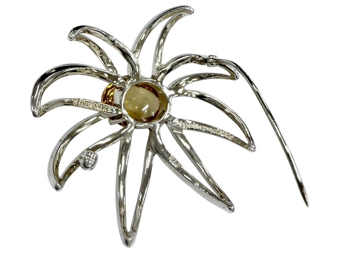 Spilla Tiffany & Co. Vintage 925 Citrine Fireworks Argento Giallo - vista 5