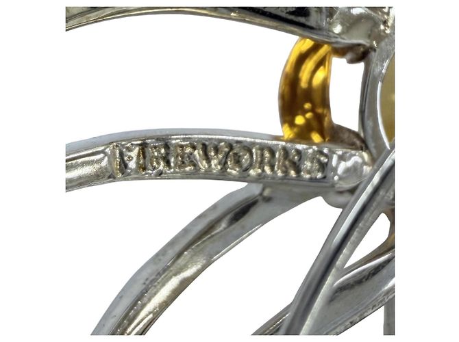 Spilla Tiffany & Co. Vintage 925 Citrine Fireworks Argento Giallo - vista 7