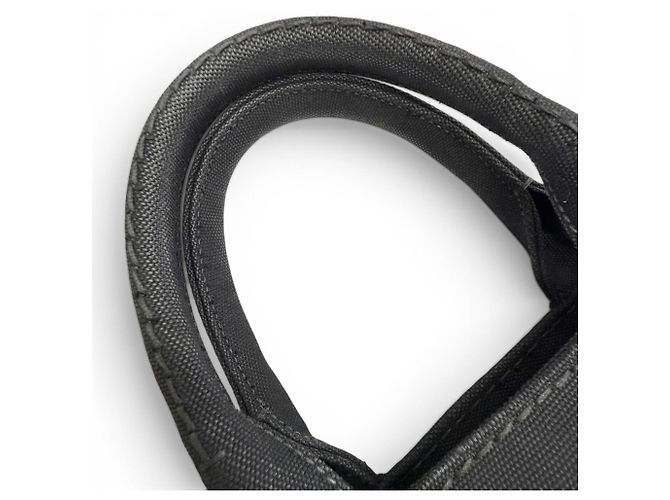 Tote Borsa a mano e spalla 2-Way Prada 1BG439 in canapa e pelle con logo triangolare Nero - vista 9
