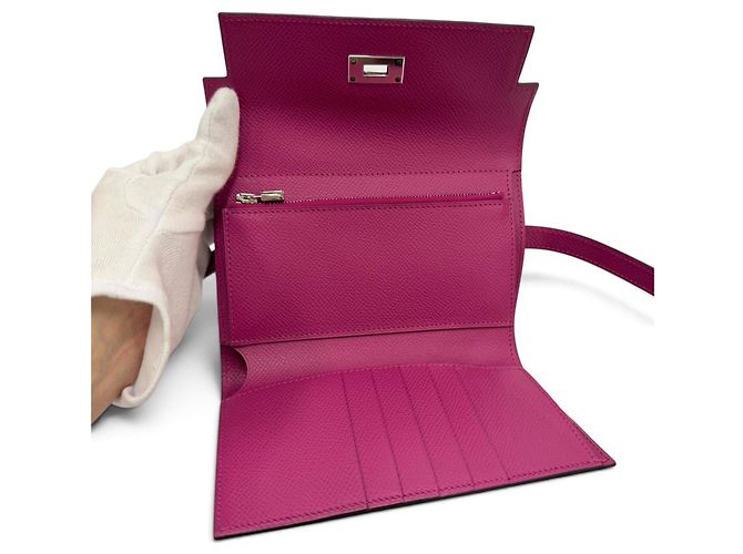 Hermès Hermes Kelly Wallet Medium in Rose Purple Lila - Ansicht 6