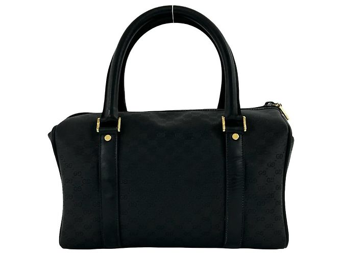 GUCCI Vintage Micro GG Logo Lederhandtasche Schwarz - Ansicht 3