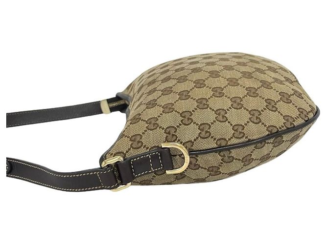Borsa a tracolla Gucci in tela GG e pelle Marrone - vista 5