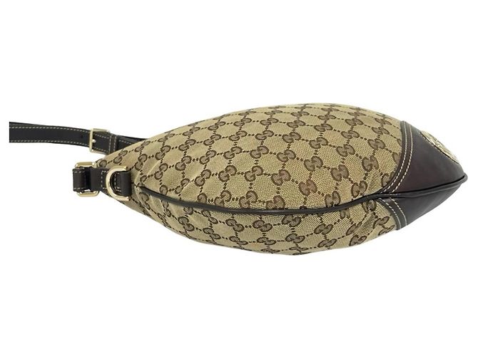 Borsa a tracolla Gucci in tela GG e pelle Marrone - vista 7