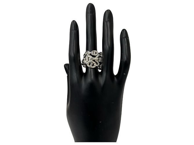 Hermès Hermes Enchainée GM Silver Bandring Silber - Ansicht 2