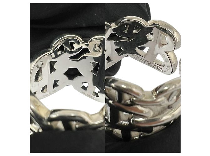 Hermès Hermes Enchainée GM Silver Bandring Silber - Ansicht 3