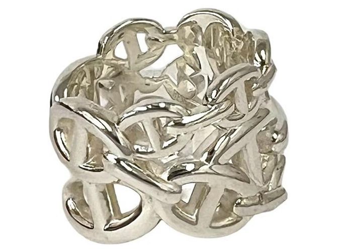 Hermès Hermes Enchainée GM Silver Bandring Silber - Ansicht 4
