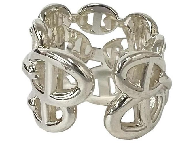 Hermès Hermes Enchainée GM Silver Bandring Silber - Ansicht 6