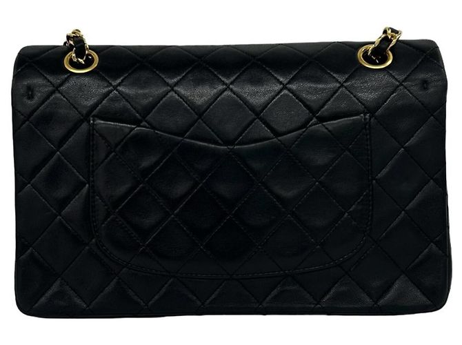 Chanel Vintage Matelassé Coco Mark Double Flap Schultertasche Schwarz - Ansicht 3