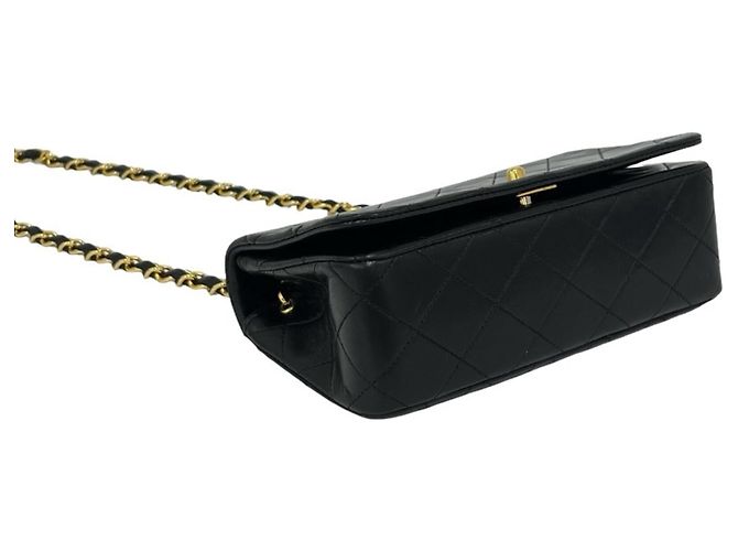 Chanel Vintage Matelassé Coco Mark Double Flap Schultertasche Schwarz - Ansicht 7