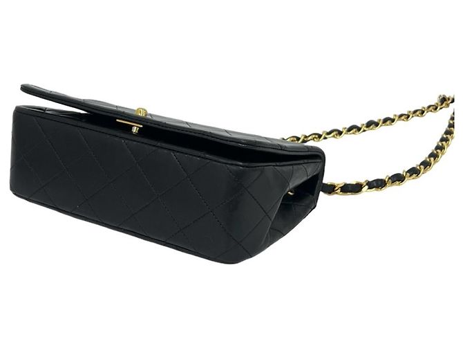 Chanel Vintage Matelassé Coco Mark Double Flap Schultertasche Schwarz - Ansicht 8