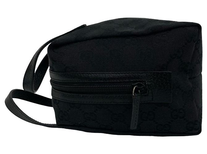Borsa a mano Gucci GG Canvas Leather Mini Boston Bag Nero - vista 5