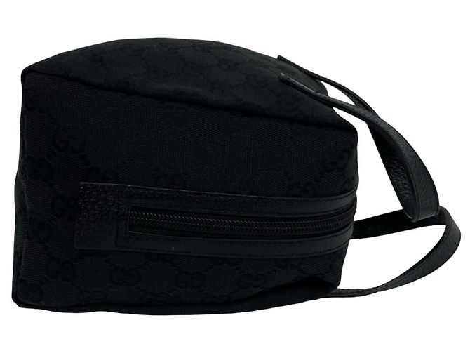 Borsa a mano Gucci GG Canvas Leather Mini Boston Bag Nero - vista 6