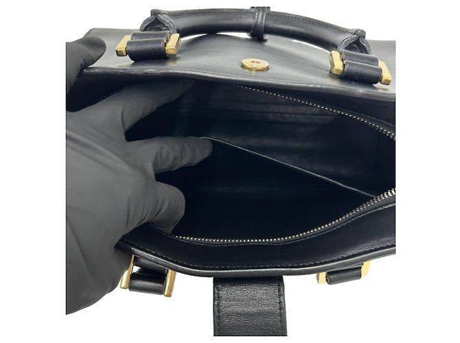 Borsa a mano Yves Saint Laurent Baby Cabas in pelle nera Nero - vista 10