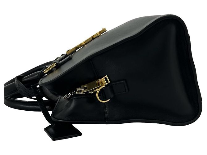 Borsa a mano Yves Saint Laurent Baby Cabas in pelle nera Nero - vista 5