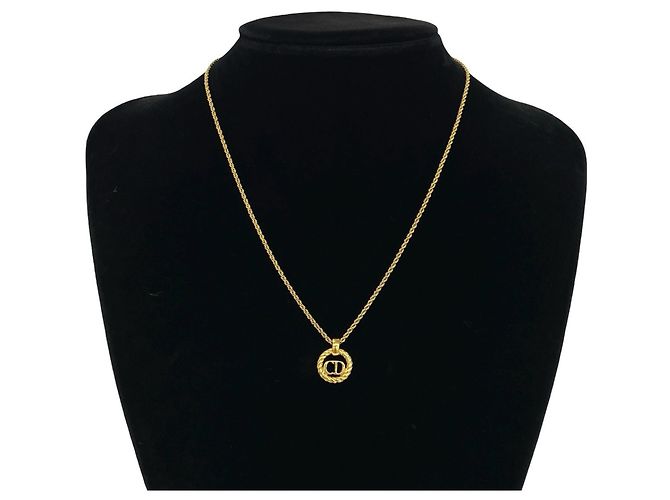 Collana Christian Dior Vintage CD Logo D'oro - vista 2