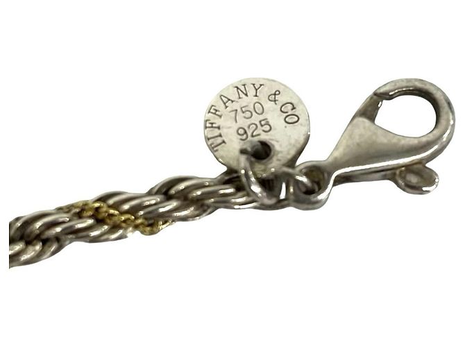 Tiffany & Co Bracciale Tiffany Vintage Twist Rope Argento D'oro - vista 3