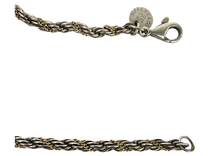Tiffany & Co Bracciale Tiffany Vintage Twist Rope Argento D'oro - vista 4