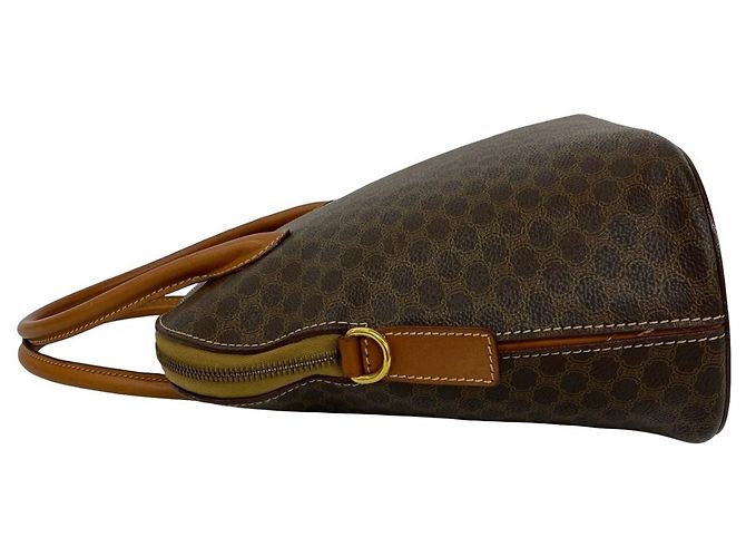 Céline Celine Vintage Macadam Blazon Muster 2-Way Handtasche Braun - Ansicht 5